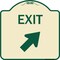 Signmission Exit Exit with Right Arrow Heavy-Gauge Aluminum Architectural Sign, 18" H, 18" L, TG-1818-24031 A-DES-TG-1818-24031 - alternate 1
